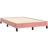  Box spring postelja z vzmetnico LED roza 120x190 cm žamet | Shoptok.si