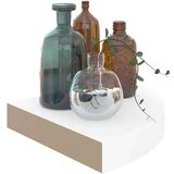  Plutajuće kutne police 2 kom sjajne bijele 25 x 25 x 3 8 cm MDF | shoptok.hr
