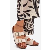 EVENTO Women's Cork Platform Slippers With Buckles Beige Vesina | shoptok.hr