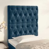  Uzglavlje tamnoplavo 80x7x118/128 cm baršunasto | Eponuda.com