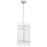 Premier Housewares Kovinska viseča svetilka v srebrni barvi s steklenim senčilom ø 27 cm Ritz – | Shoptok.si