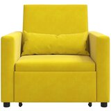 SOFA na razvlačenje Singl s kotačima Žuta Baršun | shoptok.hr