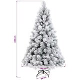  Umjetno božićno drvce s nogom 240 cm 300 LED lampica - Bijela 240 cm s LED svjetlima | shoptok.hr