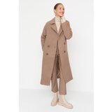 Trendyol Mink Wide Cut Oversize Button Closure Wool Cachet Coat Cene