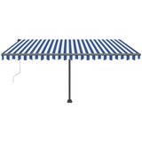  Samostojeća automatska tenda 400 x 350 cm plavo-bijela | shoptok.hr