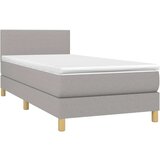  Kreveta s oprugama i madrac svjetlosivi 80x200cm tkanina | shoptok.hr