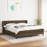  The Living Store Box spring postelja z vzmetnico temno rjava 160x200 cm blago - Box Spring Postelja, (21448860) Cene