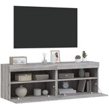  Zidni TV ormarići LED 2 kom siva boja hrasta 60x30x40 cm | Eponuda.com
