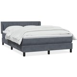 vidaXL Box Spring krevet s madracem tamno sivi 140x220 cm samt | shoptok.hr