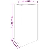  Vrtna posuda za sadnju 50 x 43 x 75 cm od čelika COR-TEN | shoptok.hr