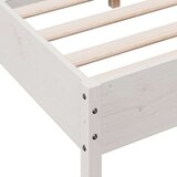  Okvir za krevet s uzglavljem bijeli 150 x 200 cm borovina | shoptok.hr