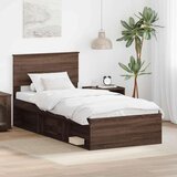  Okvir za krevet Smeđi hrast 75 x 190 cm Konstruirano drvo | shoptok.hr