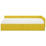  Kotni okvir postelje z matrico Drugo 2 pcs Rumena Žamet, (5000123342) | Shoptok.si