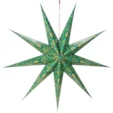 Papirnata božična zvezda, Dark Green - 110 cm