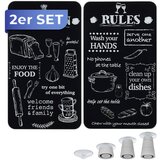 Maximex Zaščitne plošče za štedilnik iz kaljenega stekla 2 ks 52x30 cm Kitchen Rules – | Shoptok.si