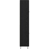  Highboard s ladicama 2 pcs Crni hrast Inženjersko drvo i staklo | shoptok.hr
