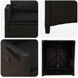  Vrtni Stol 2 pcs Črna 56 x 64 x 94 cm Jeklo in poliestren, (5000285750) | Shoptok.si