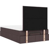 vidaXL Otomanski posteljni okvir z vzmetnico rjav 120x190 cm blago, (21606944) | Shoptok.si