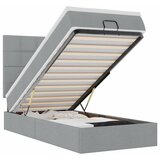  Otomanski krevet s madracem i LED svijetlosiva 80x200cm tkanina | shoptok.hr