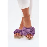 Boto Womens Platform Sandals With Weaving And Bow Purple Alpireda | Shoptok.si