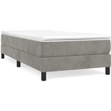 Maison Chic Box spring postelja - Vzmetna postelja z vzmetnico svetlo siv 90x190 cm žamet SL6369, (21907217) Cene