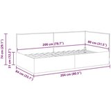 vidaXL Kotna postelja z vzglavjem Modra 80 x 200 cm blago | Shoptok.si