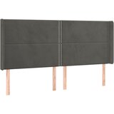 Maison Chic vzglavna omarica - nočna omarica - posteljna omarica z ušesi temno sivo 203x16x118/128 cm žamet, (21709562) | Shoptok.si