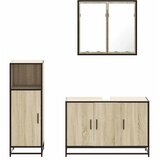  3-dijelni set kupaonskog namještaja boja hrasta sonome drveni | shoptok.hr