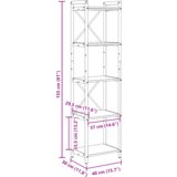 vidaXL Police za knjige Dimljeni hrast 40 x 30 x 153 cm | shoptok.hr