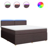 vidaXL Krevet s oprugama i madracem tamnosmeđi 180x200 cm tkanina | shoptok.hr