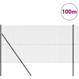 vidaXL zavarena žica ograda s 13 stubova sivi 1x100 m čelik | shoptok.hr