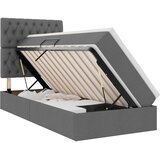 vidaXL postelja s shranjevanjem temno siva 100 x 200 cm umjetno usnje, (5000100851) | Shoptok.si