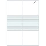 Pregrada za tuš bijela 140 x 195 cm s prozirnim staklom ESG | shoptok.hr