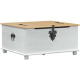 STORAGE box s ladicama Bijelo 90 x78 x 45 cm Čvrsto borovo drvo - Bijelo | shoptok.hr