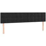  Uzglavlje crno 200x5x78/88 cm baršunasto | shoptok.hr