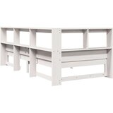  Krevet s regalom za knjige bez madraca bijeli 90x200cm borovina | shoptok.hr