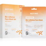 Notino Brightening Bio-Cellulose Face Mask with Vitamin C set mask iz platna za osvetlitev kože | Shoptok.si