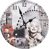 vidaXL Starinska stenska ura Marilyn Monroe 30 cm, (20939084) | Shoptok.si