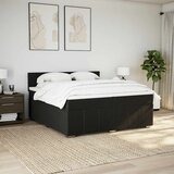  Krevet s oprugama i madracem crni 200x200 cm od tkanine | shoptok.hr