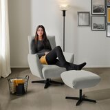 Dieter Knoll FOTELJ, svetlo siva tekstil | Shoptok.si