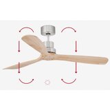 Faro 33373DC - Plafonski ventilator LANTAU drvo/mat hrom prečnik 132 cm + daljinski upravljač | Eponuda.com