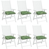  Jastuci za stolice 6 kom s uzorkom lišća 50x50x7 cm od tkanine | shoptok.hr