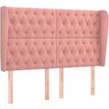  Vzglavje z ušesi roza 163x23x118/128 cm žamet, (20953521) | Shoptok.si