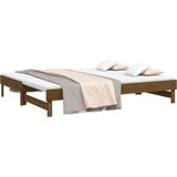  Izvlečna dnevna postelja medeno rjava 2x(80x200) cm borovina, (20725334) | Shoptok.si