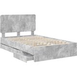  Krevetna konstrukcija s ladicama Betonski sivi 135 x 190 cm | shoptok.hr