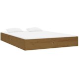  Posteljni okvir medeno rjav iz trdnega lesa 135x190 cm 4FT6, (20644961) | Shoptok.si