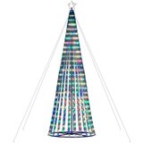 vidaXL Osvetljena novoletna jelka stožec 1028 LED barvita 403 cm | Shoptok.si