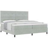  s opruga kutije Svijetlo siva 200 x 200 cm Baršun | shoptok.hr