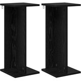  Stalak za biljke 2 pcs Crni Hrast 25 x 25 5 x 60 5 cm | shoptok.hr