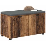  Klupa za hodnik s jastukom s policom Staro drvo 80 x 38 x 46 cm | Eponuda.ba